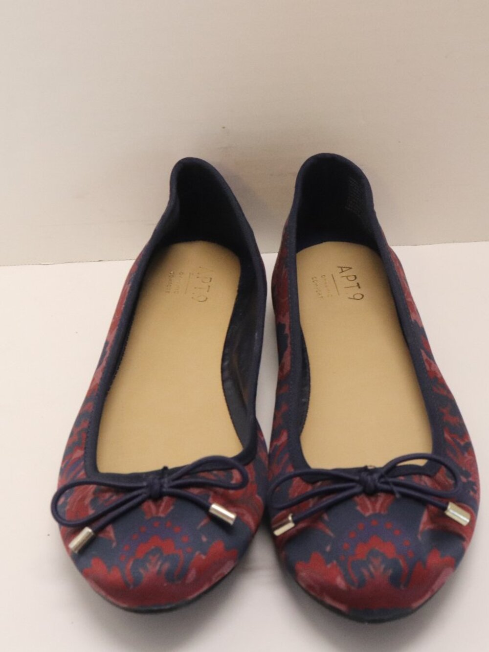APT9 Women's Floral Textile Flats with Cushioned Footbeds Size 9M